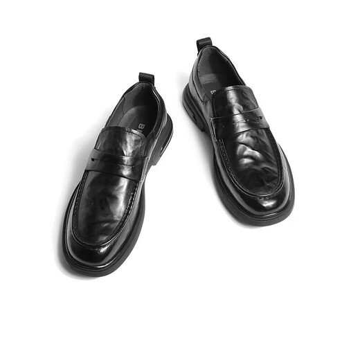 Belle Men's Shoes Business Formal Leather Shoes Shopping Mall Same Style Comfortable Genuine Leather Slip-on Loafers 7WM01AM3 Pre-sale Black 42 (260mm)