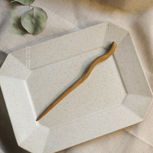 Meng Junchen handmade cheongsam, daily modern hairpin, green sandalwood imitation pearl, small fresh gardenia, green sandalwood plain hairpin