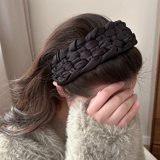 Zhuo Keke widened hairband women's hairpin 2025 new high-ceiling high-level sense when going out to cover white hair artifact headwear adult hair hole black wide edge