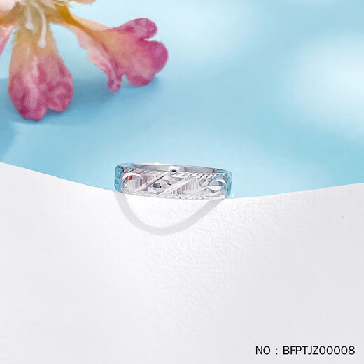 Jibaolou Pt950 platinum couple ring men and women platinum ring car flower strip ring ring fixed mouth couple ring support inspection and compensation of 10% for fake ones