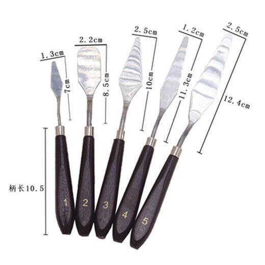 Penning 5-piece stainless steel spatula, cream cake spatula, decorating trowel, smoothing, carved spatula, baking tools, 5-piece stainless steel spatula