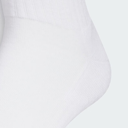 adidas运动纯色篮球袜男女长筒袜吸汗跑步袜耐磨透气毛巾底休闲训练袜 JN4867【三双装白色高筒袜】 S-鞋码37-39