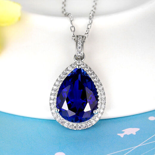 Xuanyong colored gemstone sapphire pendant 925 silver plated with diamond colored gemstone tanzanite jewelry necklace for women picture color pendant without chain