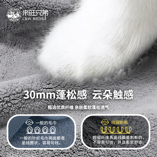 Laiwang Brothers Pet Absorbent Towel Teddy Bichon Dog Bath Absorbent 8 Points Dry Bath Towel Cat Feet Wiping Supplies Medium Size