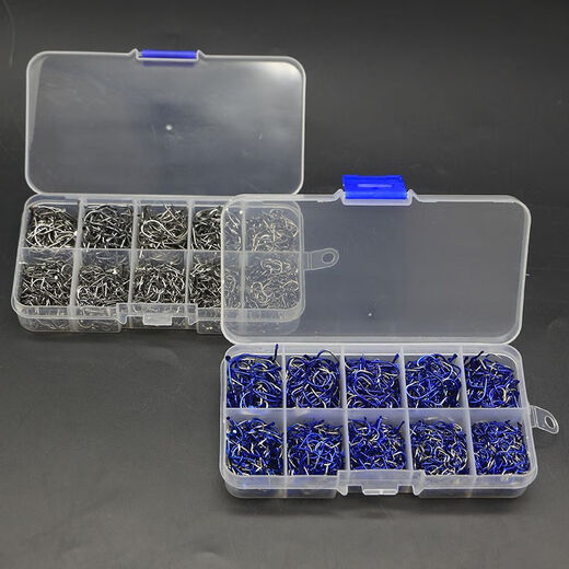 Jiaorui Iseni fish hook bulk set contains a complete set of ghost tooth fishing hooks, suitable for fishing supplies, tungsten steel black gold Iseni 300 pieces, 30 pieces each for No. 1-10