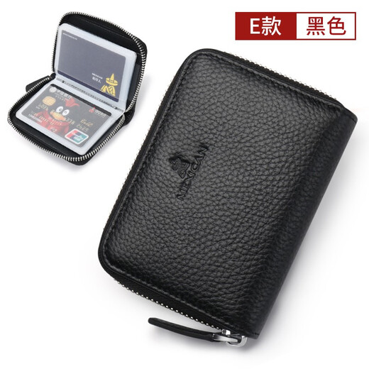 Scarecrow Card Bag Men's Business Card Holder Multi-Slot Bank Card Driving Large Capacity Document Bag 2025 New Black-E Style