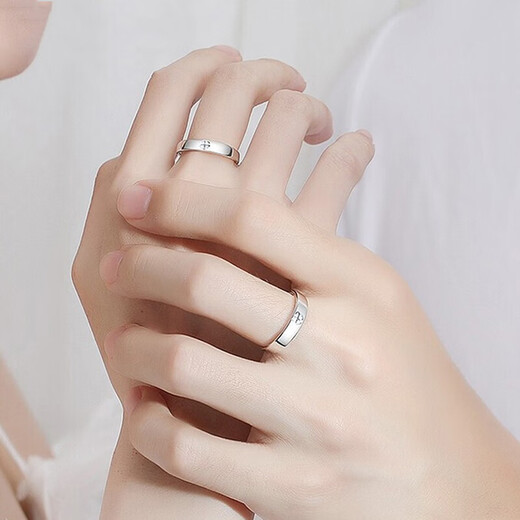 MZMZ four-leaf clover platinum couple ring PT950 platinum ring knot engagement ring Valentine's Day birthday gift for girlfriend and wife light luxury model-live ring local warehouse/next day delivery