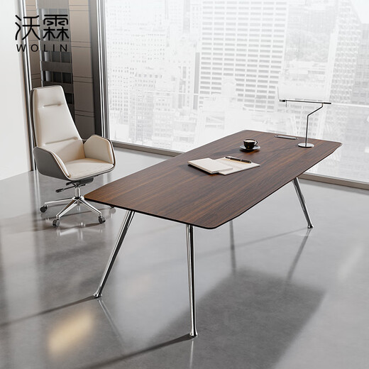 Wolin Office Furniture Boss Desk Desk Supervisor Desk President Desk Simple Finance Desk Light Luxury Desk Manager Desk Sunshine White 1.6 Meters Without Side Cabinets Second Generation Simple Line Box