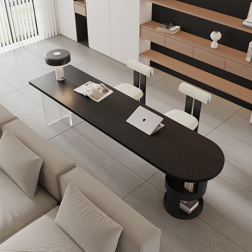 Oscarden solid wood desk for living room, home Italian-style horizontal living room sofa, large long table, light luxury double study table, customized size/color/plus socket-contact customer service