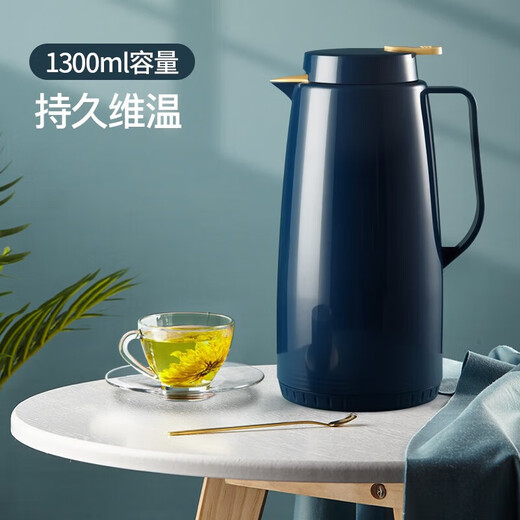 Maxcook thermos thermos glass liner vacuum thermos home student dormitory kettle 1.3L green MCH7094