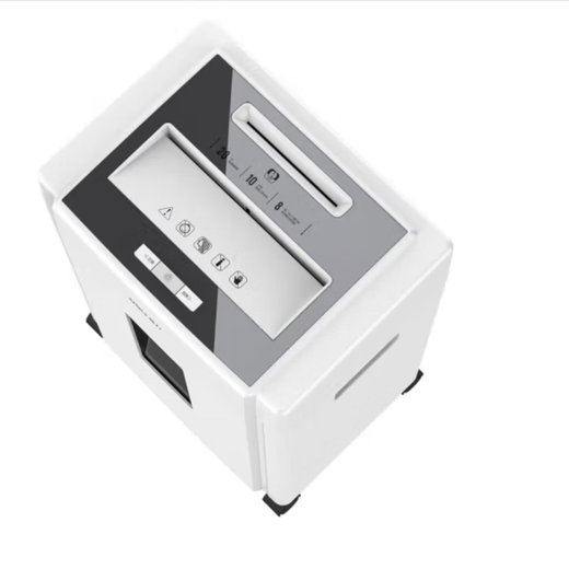 Deli 9904 Office Shredder Panel acrílico Oficina de CD de alta potencia y trituradora doméstica White