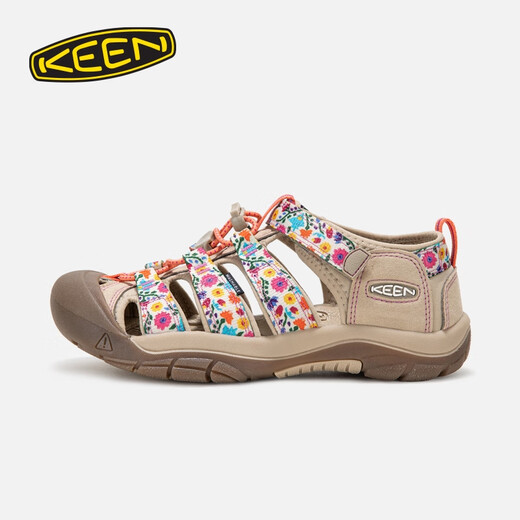 KEEN official new product NEWPORT H2 children's outdoor cool travel wading shoes children's shoes safari yellow/birch color-1028827-big children 35