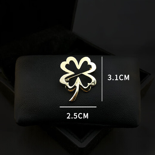 Jianla's new four-leaf clover brooch, men's and women's suit collar button, fashionable temperament corsage, shirt anti-exposure pin, gold B08-305