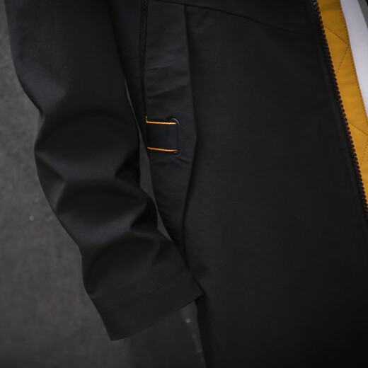 Scarecrow (MEXICAN) Men's Windbreaker Mid-Length Korean Style Trendy Loose Winter Plush Warm Casual Men's Jacket Black 3XL