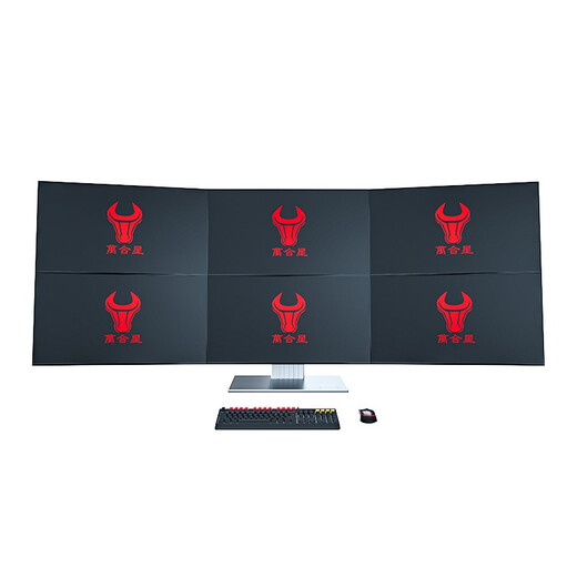WAN HE XING WAN HE XING multi-screen computer six-screen professional stock traders use one multi-screen stock and foreign exchange futures assembly computer Master Edition 15th Generation U7 64G 2000G丨Aesthetic Bracket 24-inch HD Monitor Full Set (Door Installation Included)