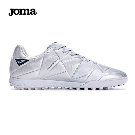 JOMA kangaroo leather football shoes men's TF broken nails anti-slip wear-resistant professional football training shoes silver 42