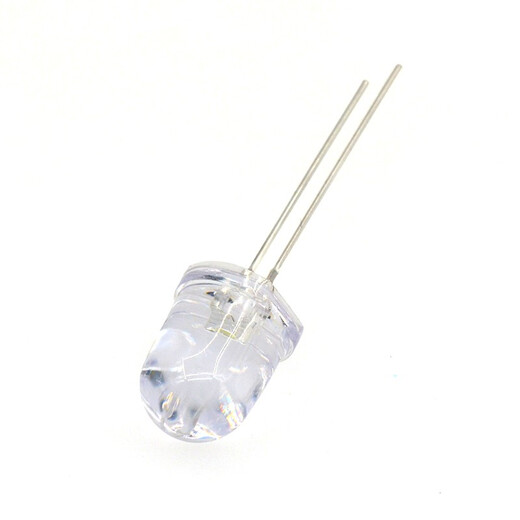 TaoTimeClub 10MM/F10 round head LED light, light-emitting diode light, ultra-bright light-emitting tube, lamp beads 10mm, white hair and yellow light (10 pieces)