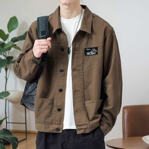 凡客诚品（VANCL）【雷军推荐】外套男款春秋季2024新款衬衫翻领秋装男士工装夹克初秋褂子上衣服 【升级版】K12806卡其 2XL 【建议140-160斤】