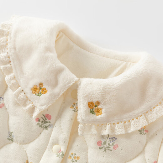 戴维贝拉秋冬装新生儿连体衣女宝宝婴幼儿小月龄外出衣服