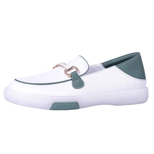 Dadongwei one-leg women's soft-soled non-slip small leather shoes spring and autumn 2024 new small white shoes casual single shoes Loaf shoes rice apricot color 37