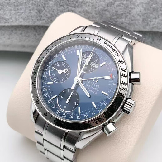【二手99新】欧米茄男表（OMEGA）超霸系列 自动机械男表夜光日期显示计时多功能手表男精钢男士腕表 【39mm】蓝盘双历 3523.80.00