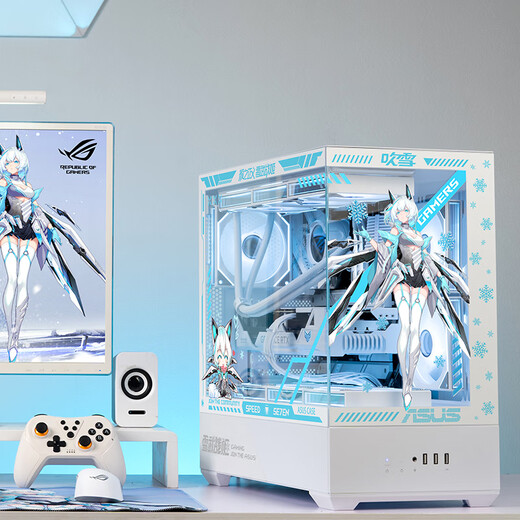 ASUS (ASUS) Asus Family Bucket Assembled Computer Sea View Room I5 14600kf/5060TI Graphics Card Game AI Rendering Host Comet Fubuki Black Wukong Desktop Computer 12400F+RTX4060TI+D5丨Configuration Five