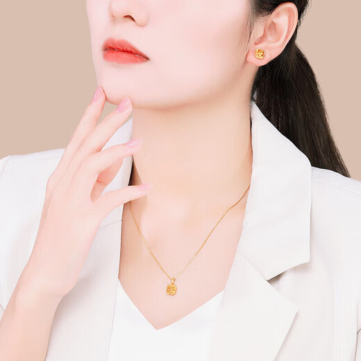 Chao Acer 18K gold crystal earrings for women’s birthday gift to Jian Jingtong EEK36500087 single model