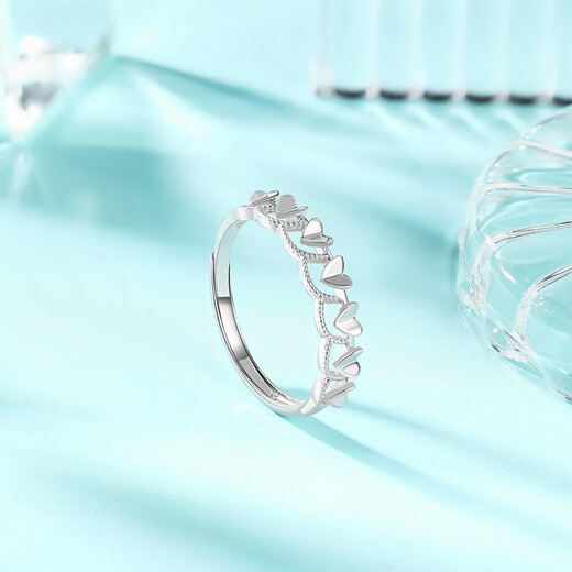 Liuguifu jewelry platinum ring women's love pt950 platinum ring birthday gift 2.60g