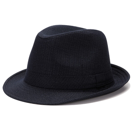 Specht alter Mann Hut Männer Frühlings- und Herbst-Top-Hut-Kleidung Hut mittleren Alters Gentleman Hut alter Mann Hut Sommer Dünner Jazz Hut Navy Frühling und Sommerstil 58 cm