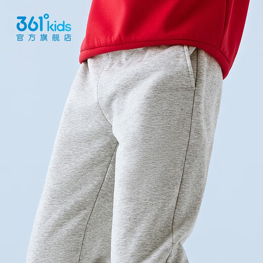 361 Children's clothing children's knitted thickened trousers winter new boys' sports pants medium and large children's fashionable casual pants light tile gray 160
