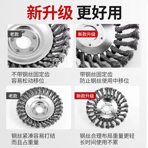 Shen Baiwan lawn mower lawn mower bowl type wire wheel lawn mower universal 8-inch 6-inch wire brush weeding disc garden weeding brush gasoline engine universal wire weeding disc 8-inch upgrade