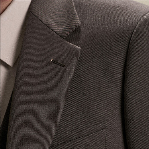 Anniversary Bird Suit Men's Choice Men's Fashionable Suit Suede Twill Wool Suit Pants Suit Gravel Twill Solid Color - Flat Button Two 48 A (175/96) / Please note waist or trousers