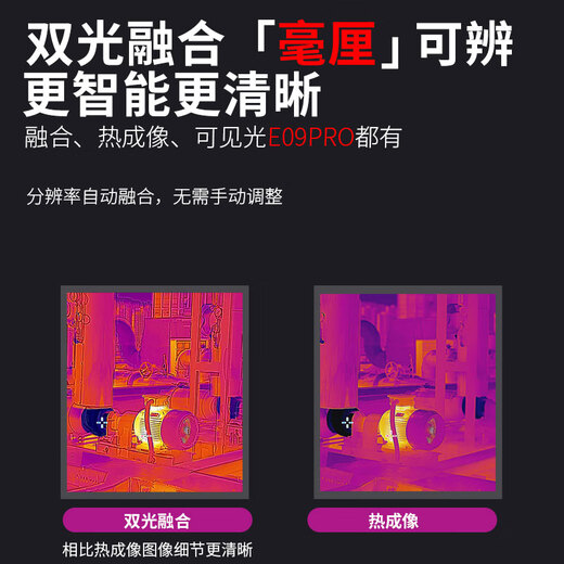 海康微影（HIKMICRO）热成像仪 红外线热像仪 高清夜视仪探测仪巡检测温地暖漏水检测仪 【热销双光更清晰】E09PRO（192*192）