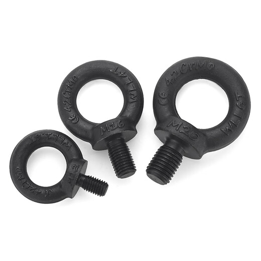 Jinggong 12.9 grade lifting eye screw high strength bolt black mold lifting eye lifting screw DIN580 M10-M56 M8 (recommended load bearing 0.8 tons)