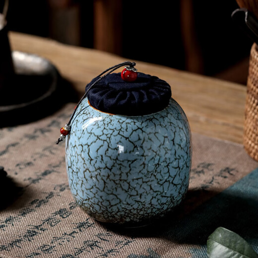 Bowei tea jar ceramic Kung Fu tea set accessories tea storage jar sealed jar holly can hold about 180g