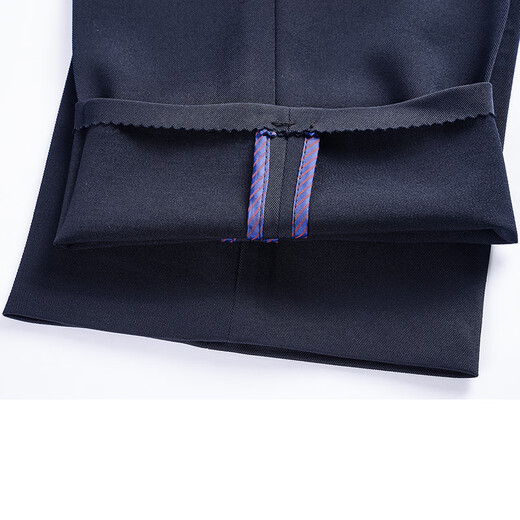 Ayo Fat Autumn and Winter Business Large Size Suit Pants Men's Anti-wrinkle No-Iron Double-pleated High-waisted Deep Casual Pants Navy Blue 40/3 Feet