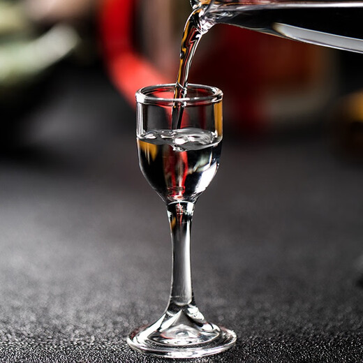 Katav white wine glass dispenser set lead-free crystal glass with graduated wine glass bullet cup Maotai cup spirit glass 10 pots 150ml + 10 goblets 10ml