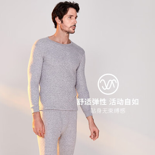 Yiershuang трехслойное утолщенное мужское термобелье из 100% хлопка, трехслойное хлопковое термобелье, хлопковое осеннее пальто с круглым вырезом и длинные брюки