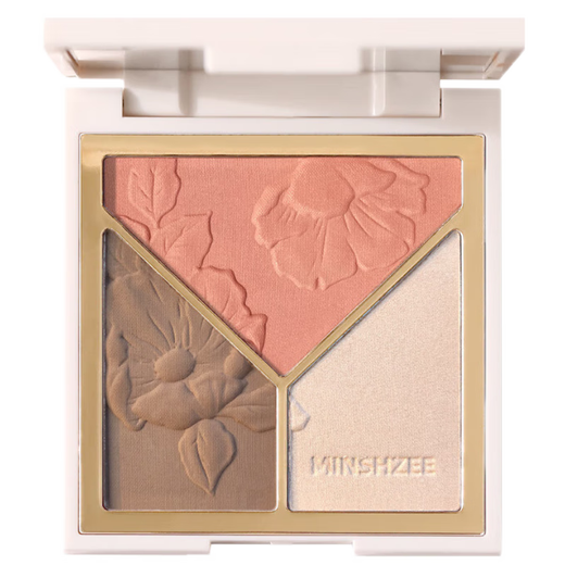 Gemeng Rouge Blush High-gloss Contouring All-in-one Palette Matte Fine Shine Brightening Nose Shadow Shadow Blush Three-in-One Temperament Coco