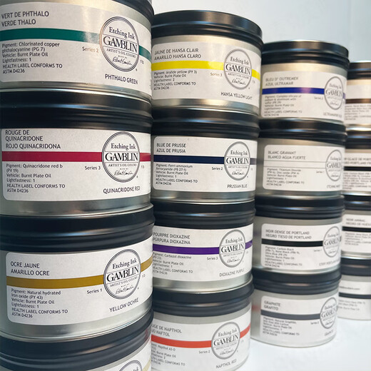 Canson American Gamblin copper engraving ink GAMBLIN ETCHING INK etching gravure printing pigment anti-adhesive Portland hard black 300ml single box