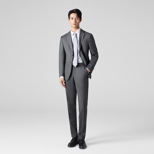 VICUTU men's suits are comfortable, trendy and fashionable, business casual and versatile gray suit jacket, suit 180B or trousers 90B, dark gray trousers