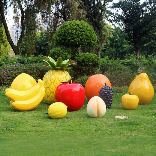 Aoyanlai Fiberglass Fruit and Vegetable Sculpture Ornaments Outdoor Garden Landscape Sketch Villa Farm Outdoor Decoration Strawberry Dingjin