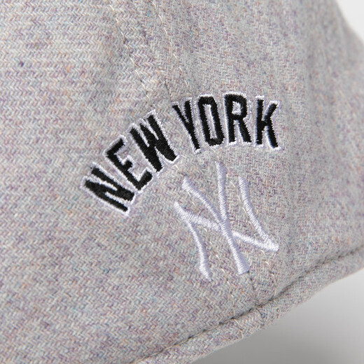 NEW ERA New Yihua 24 new MLB series NY embroidered newsboy hat for men and women, fashionable and versatile beret hat trend gray L