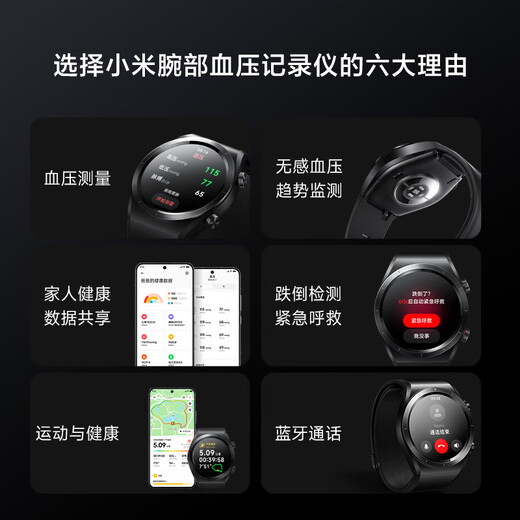 Xiaomi (MI) Wrist Blood Pressure Recorder National Subsidy Xiaomi Blood Pressure Watch Blood Pressure Measurement All-Day Blood Oxygen Monitoring Smart Watch Xiaomi Watch H1 E