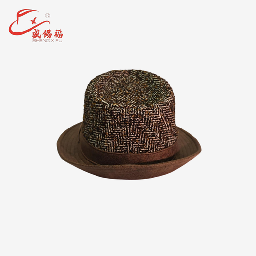 Sheng Xifu hat men's gift autumn and winter casual fashion classic woolen hat yellow L (60-61CM)