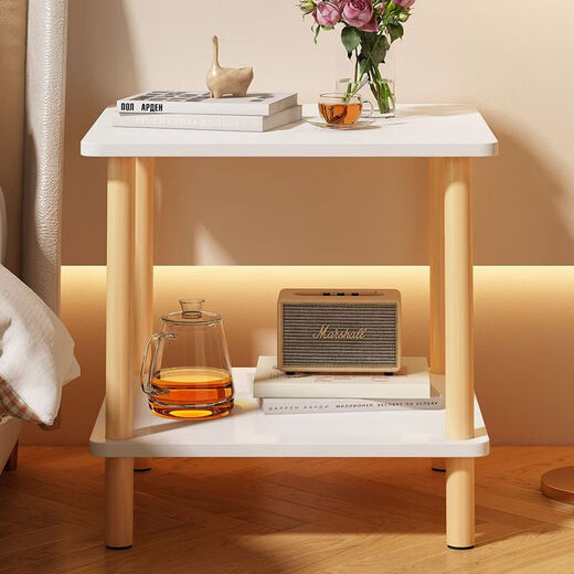 Boundary line coffee table bedside cabinet small side table storage rack sofa side table small table simple tea table double storage tea table