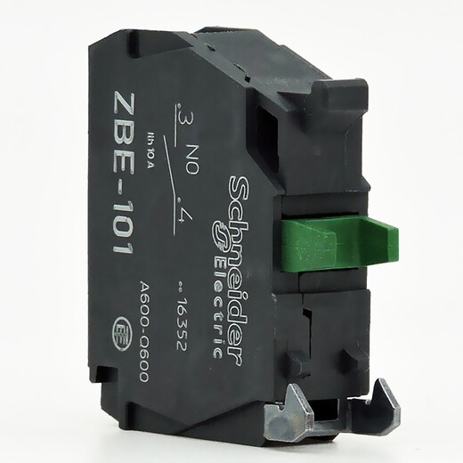 Original Schneider Electric brand XB4-BK two-position three-position LED with light selection button DC 24V AC 230V knob switch red, yellow, blue, green and white color ZBE-101 normally open contact