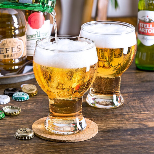 Ocean original imported beer mug, glass water cup, creative wine glass, large-capacity household glass short cup, 475ml, six-pack