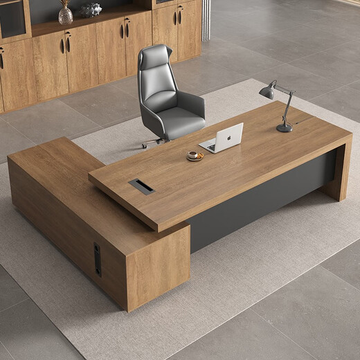 Fubaisen desk boss desk office modern simple boss desk president desk office desk and chair combination manager table 1.6 meters table does not include side cabinet + chair