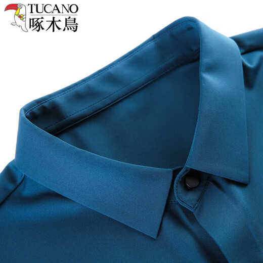 Specht im mittleren Alter und junges Hemd Herren-Langzeitvater-Hochzeits Bankett Kleid Happy-Schwiegervater Herbst Herbstes Hemd Hochzeitskleid Verlobungskleidung 8801 Schwarze M/105 Vorschläge 95-115jin [Jin gleich 0,5 kg]